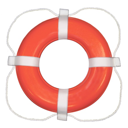 Foam Ring Buoy - 20 - Orange W/White Rope